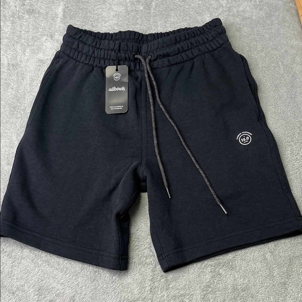 NEW Allbirds R&R Black Sweat Shorts Lounge Drawstring Pockets Comfy XS